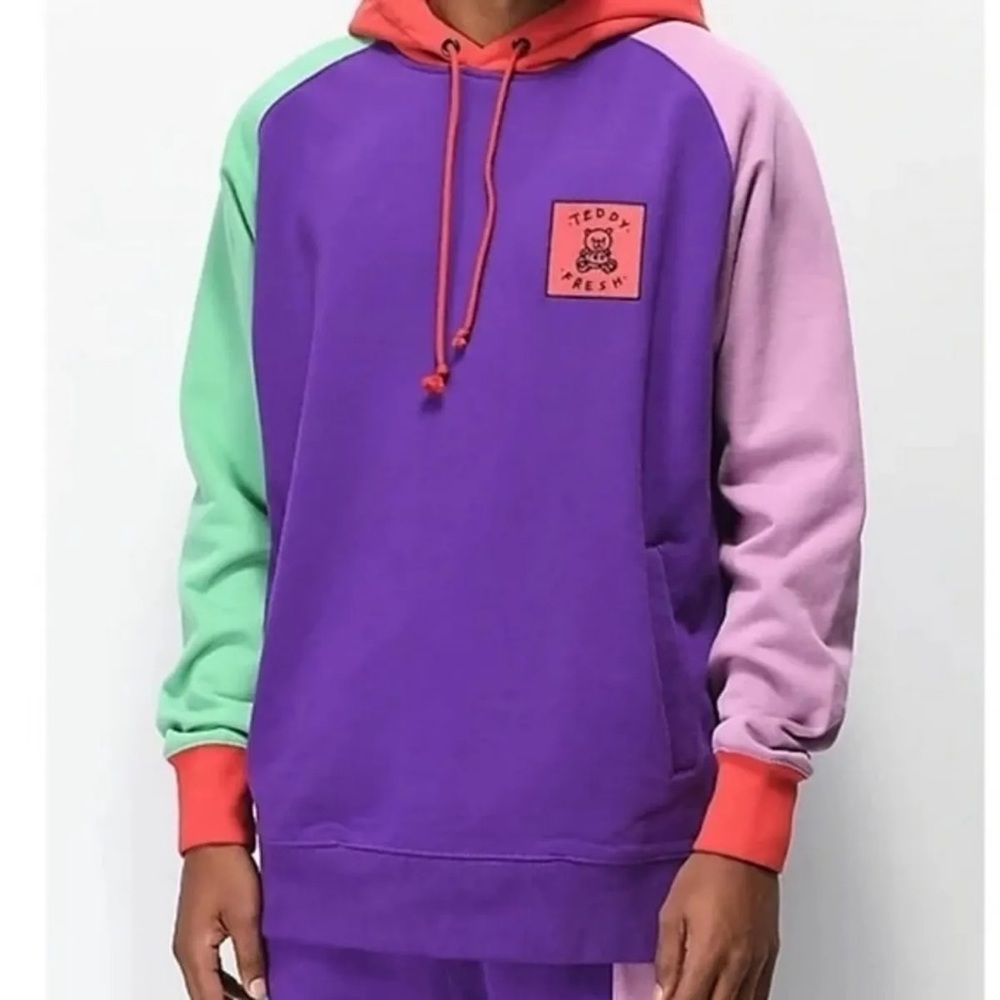 Teddy Fresh Color-block Hoodie